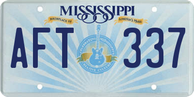 MS license plate AFT337
