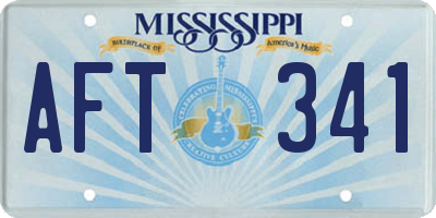 MS license plate AFT341