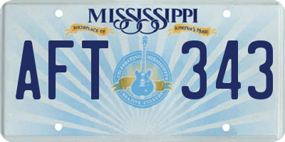 MS license plate AFT343