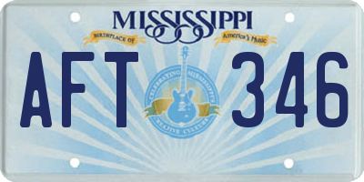 MS license plate AFT346