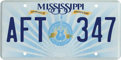 MS license plate AFT347