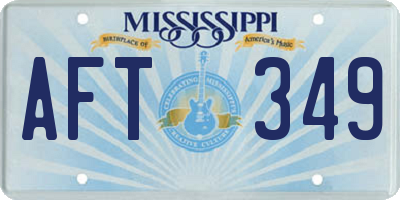 MS license plate AFT349