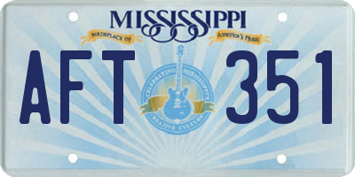MS license plate AFT351