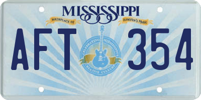 MS license plate AFT354