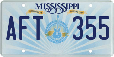 MS license plate AFT355