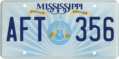 MS license plate AFT356