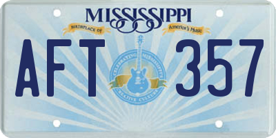 MS license plate AFT357