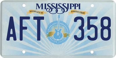 MS license plate AFT358