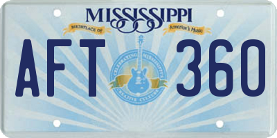 MS license plate AFT360