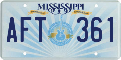 MS license plate AFT361
