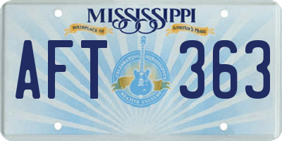 MS license plate AFT363