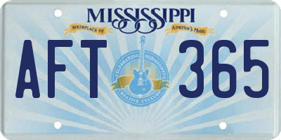 MS license plate AFT365