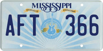 MS license plate AFT366