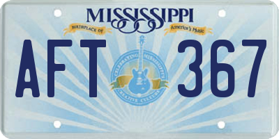 MS license plate AFT367