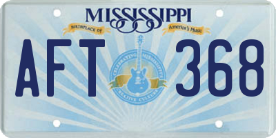 MS license plate AFT368