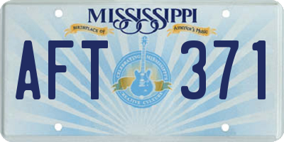 MS license plate AFT371