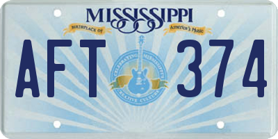 MS license plate AFT374
