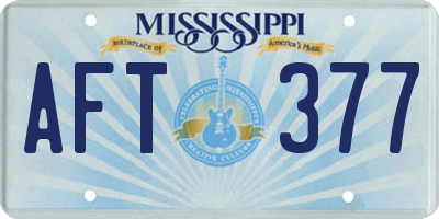 MS license plate AFT377