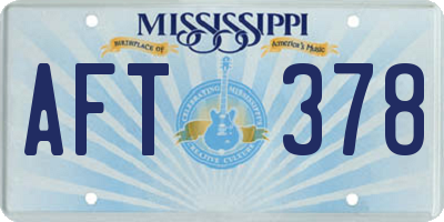 MS license plate AFT378