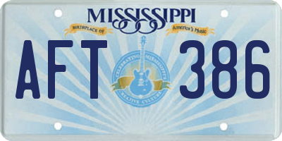 MS license plate AFT386
