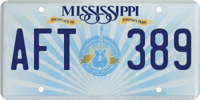 MS license plate AFT389