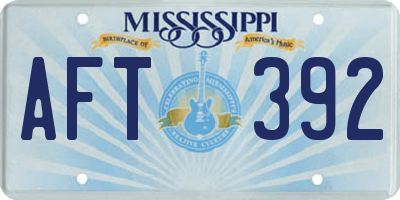 MS license plate AFT392
