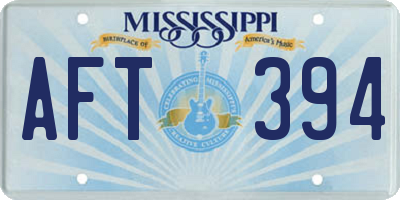 MS license plate AFT394