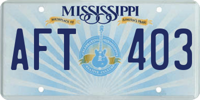 MS license plate AFT403
