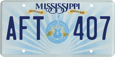 MS license plate AFT407