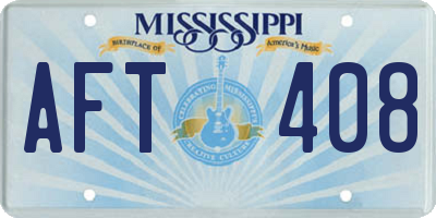 MS license plate AFT408