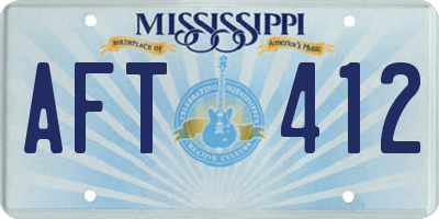 MS license plate AFT412