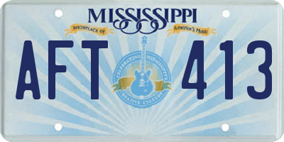 MS license plate AFT413