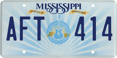 MS license plate AFT414