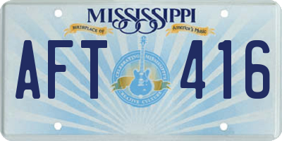 MS license plate AFT416