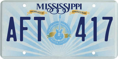MS license plate AFT417