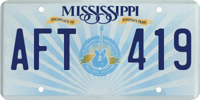 MS license plate AFT419