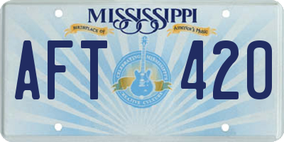 MS license plate AFT420