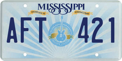 MS license plate AFT421