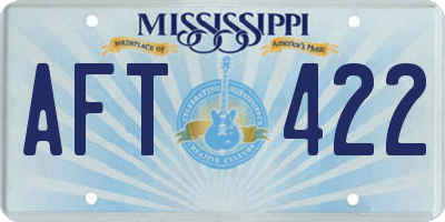 MS license plate AFT422