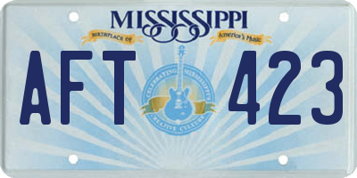 MS license plate AFT423
