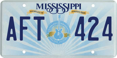 MS license plate AFT424