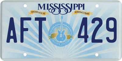 MS license plate AFT429