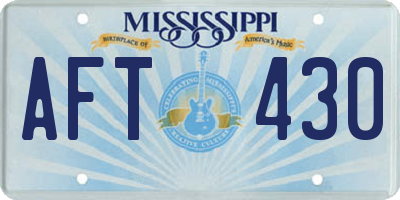 MS license plate AFT430