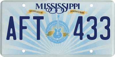 MS license plate AFT433