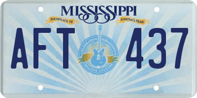 MS license plate AFT437