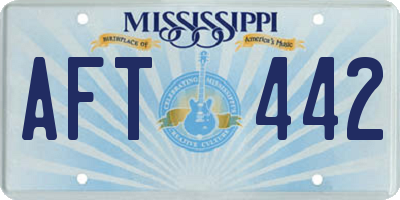 MS license plate AFT442