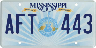 MS license plate AFT443