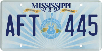 MS license plate AFT445