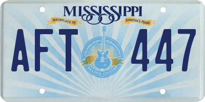 MS license plate AFT447