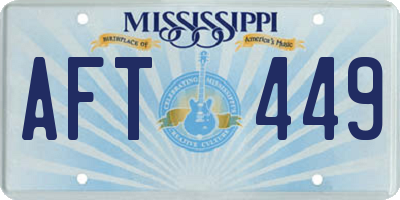 MS license plate AFT449